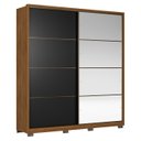 Ver imagem 6 de Guarda Roupa Casal 217cm Belvia Flex D02 Nogueira/preto - Mpozenato