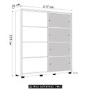 Ver imagem 4 de Guarda Roupa Casal 217cm Belvia Flex D02 Nogueira/preto - Mpozenato