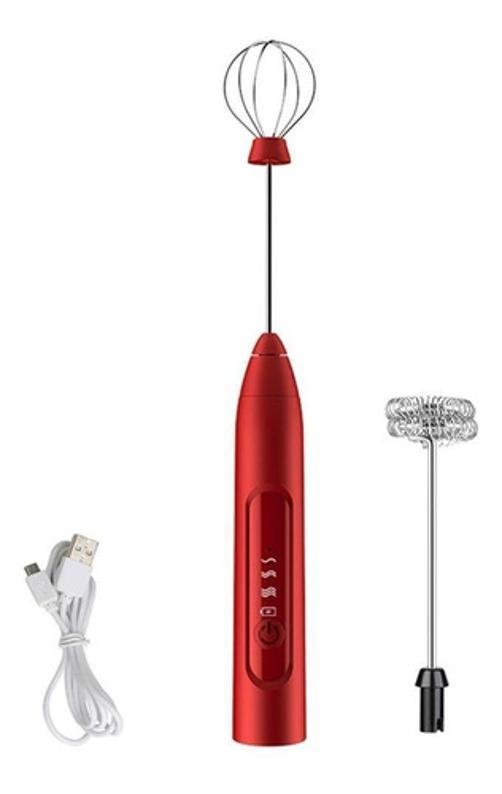 Mini Misturador Batedor Mixer Portátil - Vermelho - 1
