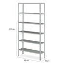 Ver imagem 3 de Estante de Aço para Escritório Área de Serviço 5 Prateleiras 30cm Gênova