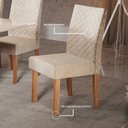 Ver imagem 5 de Kit 4 Cadeiras para Sala de Jantar Elegance Marrom/Mel/Caramelo