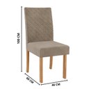 Ver imagem 4 de Kit 4 Cadeiras para Sala de Jantar Elegance Marrom/Mel/Caramelo