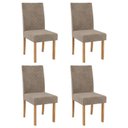 Ver imagem 1 de Kit 4 Cadeiras para Sala de Jantar Elegance Marrom/Mel/Caramelo