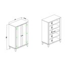 Ver imagem 4 de Cristaleira Colonial com 2 Portas de Vidro Mel/oliva