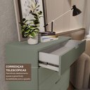 Ver imagem 4 de Cômoda Alice 5 Gavetas em 100% MDF 95x81x40 cm Yescasa Verde/Louro Freijó