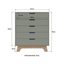 Ver imagem 3 de Cômoda Alice 5 Gavetas em 100% Mdf 95x81x40 Cm