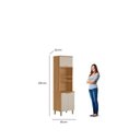 Ver imagem 5 de Cômoda Alice 5 Gavetas em 100% MDF 95x81x40 cm Yescasa Verde/Louro Freijó