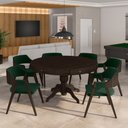 Ver mais imagens de Conjunto Mesa de Jogos Carteado Bellagio Tampo Reversível e 6 Cadeiras Madeira Poker Base Estrela Ve