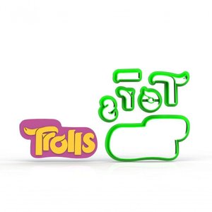 Cortador Trolls - Logo Modular Tamanho 6 Cm