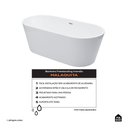 Ver imagem 2 de Banheira Freestanding Imersão Acrílico 169 Cm Malaquita Pingoo.casa - Branco