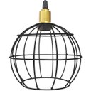 Ver imagem 4 de 3 Pendentes Aramado Globo Preto Luminária Lustre Industrial Teto Vintage Dourado Agp Ilumini