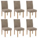Ver imagem 1 de Kit 6 Cadeiras para Sala de Jantar Elegance Marrom/Mel/Caramelo