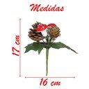 Ver imagem 3 de 4 Ramos Cogumelos Decoração de Natal Artificial 17cm