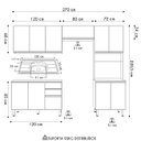 Ver imagem 5 de Armário de Cozinha 4 Peças com Pia 120cm Lita N03 Carvalho/off - Mpozenato