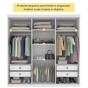 Ver imagem 6 de Quarto Casal Completo Guarda-Roupa Lima, Cama Mônaco e Cômoda Istambul Espresso Móveis Branco/Neve