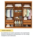 Ver imagem 5 de Quarto Casal Completo Guarda-Roupa Lima, Cama Mônaco e Cômoda Istambul Espresso Móveis Bege/Cinamomo