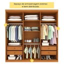 Ver imagem 5 de Quarto Casal Completo Guarda-Roupa Lima, Cama Mônaco e Cômoda Istambul Espresso Móveis Bege/Cinamomo/Off White