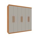 Ver imagem 2 de Quarto Casal Completo Guarda-Roupa Lima, Cama Mônaco e Cômoda Istambul Espresso Móveis Bege/Cinamomo/Off White