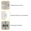 Ver mais imagens de Quarto Casal Completo Guarda-Roupa Lima, Cama Mônaco e Cômoda Premium Espresso Móveis Branco/Neve