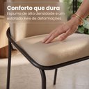 Ver imagem 6 de Conjunto para Sala de Jantar Mesa Ômega Tampo Redondo 90x90 com 4 Cadeiras Rubi