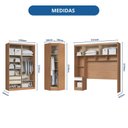 Ver imagem 3 de Guarda-Roupa Modulado Casal 3 Peças com 2 Portas de Correr, 7 de Bater e 3 Gavetas Infinity Marrom/Cedro/Branco Line