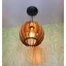 Lustre pendente Luminária em MDF 22X22 ambientes internos - 2