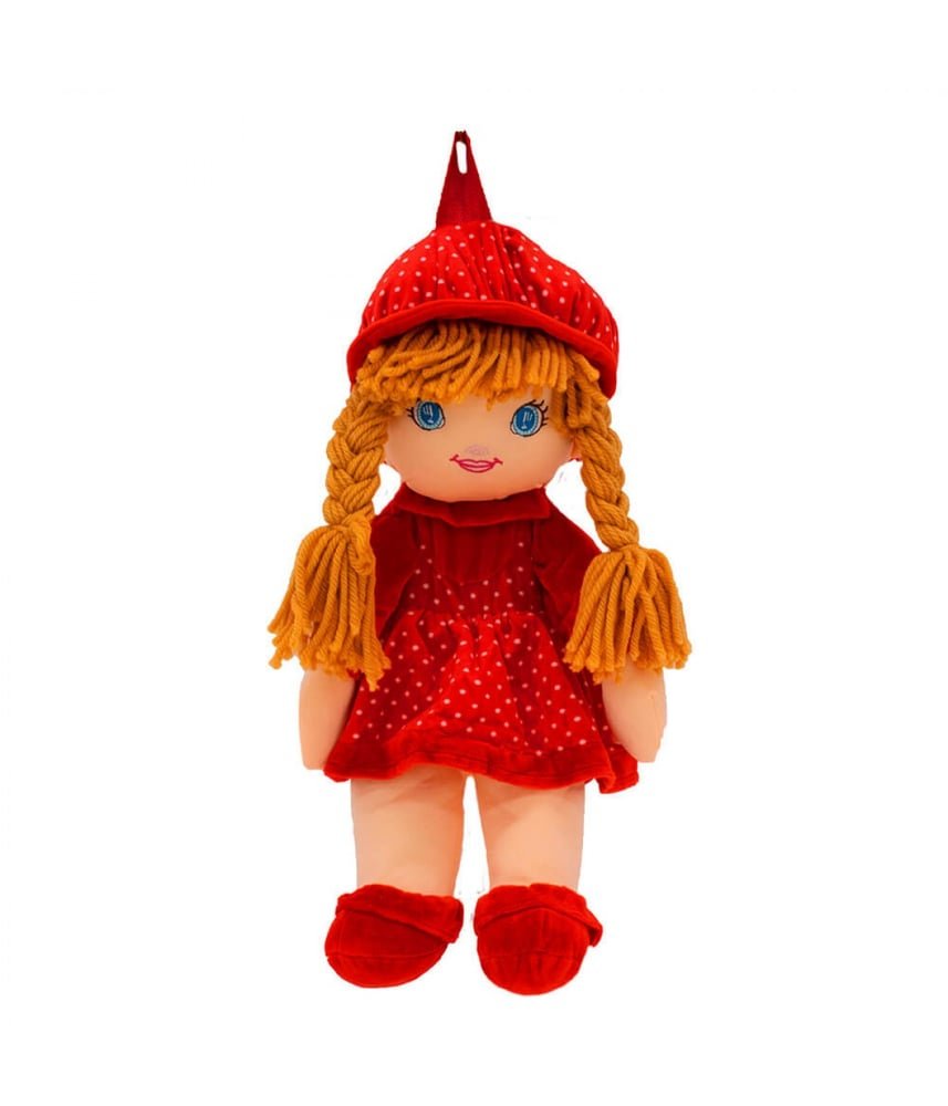 Mini Mochila Saia Chapéu Rosa Pintas Brancas 50x34cm - 1