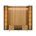 Ver imagem 4 de Rack com Painel para TV até 85" 2 Cristaleiras Vidro Reflecta e LED Neon Float 254cm – Carvalho C