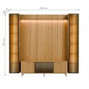 Ver imagem 7 de Rack com Painel para TV até 85" 2 Cristaleiras Vidro Reflecta e LED Neon Float 254cm – Carvalho C