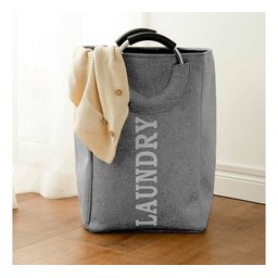 Cesto Organizador Bolsa Dobrável com Alça Cinza - 9