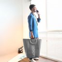 Ver mais imagens de Cesto Organizador Bolsa Dobrável com Alça Cinza