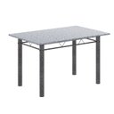 Ver imagem 4 de Conjunto de Mesa Tubular 120cm x 75cm Tampo Granito Ocre com 4 Cadeiras Lívia Prata/Preto