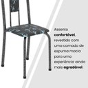 Ver imagem 6 de Conjunto de Mesa Tubular 120cm x 75cm Tampo Granito Ocre com 4 Cadeiras Lívia Prata/Preto