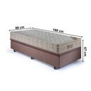 Ver imagem 2 de Base Box Baú 88x188 Suede com Colchão Airtech Ortobom Molas Ensacadas