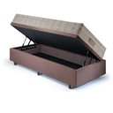 Ver imagem 4 de Base Box Baú 88x188 Suede com Colchão Airtech Ortobom Molas Ensacadas