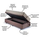 Ver imagem 5 de Base Box Baú 88x188 Suede com Colchão Airtech Ortobom Molas Ensacadas
