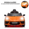 Mini Carro Elétrico 12v Corvette Stingray C8 Controle Remoto Infantil Laranja Importway Bw431lr - 2