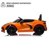 Mini Carro Elétrico 12v Corvette Stingray C8 Controle Remoto Infantil Laranja Importway Bw431lr - 4