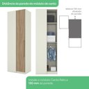 Ver imagem 6 de Guarda Roupa Casal Modulado 5 Peças com Cabeceira 5 Portas 3 Gavetas Seletto Areia/Jequitibá Marrom