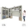 Quarto Modulado Casal Completo 9 Portas 9 Gavetas Canto Reto Seletto - 3
