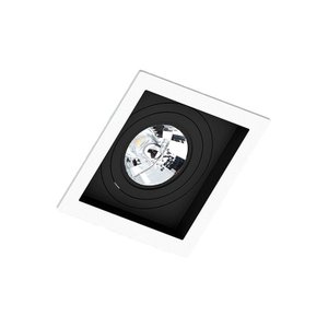 Spot Embutir Quadrado Recuado Branco Fundo Preto Ar70 Gu10