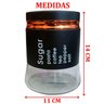 Frasco Pote Sugar de Vidro Porta Mantimentos Tampa Hermético - 3
