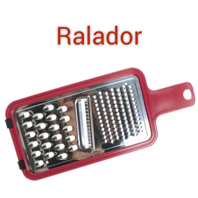 kit Jogo de Utensílios Domésticos Para Cozinha Inox com Cabo 5 Peças Vermelho - 6