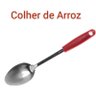 kit Jogo de Utensílios Domésticos Para Cozinha Inox com Cabo 5 Peças Vermelho - 2