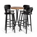 Ver imagem 1 de Mesa para Varanda Alta Redonda com 4 Lugares Preto