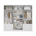 Ver imagem 3 de Guarda-Roupa Casal 6 Portas 4 Gavetas Fort Branco