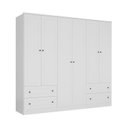 Ver imagem 2 de Guarda-Roupa Casal 6 Portas 4 Gavetas Fort Branco