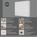 Ver mais imagens de Guarda-Roupa Casal 6 Portas 4 Gavetas Fort Branco