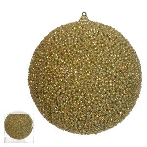Bola Decorada Natal (dourado) 15cm (florarte)