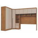 Ver imagem 3 de Guarda-Roupa Modulado Casal 3 Peças com 2 Portas de Correr, 7 de Bater e 3 Gavetas Infinity Marrom/